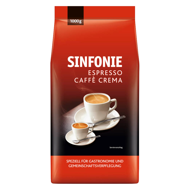 JACOBS SINFONIE ESPRESSO CAFFÈ CREMA Kaffeebohnen, Arabica- und Robustabohnen kräftig, 1,0 kg