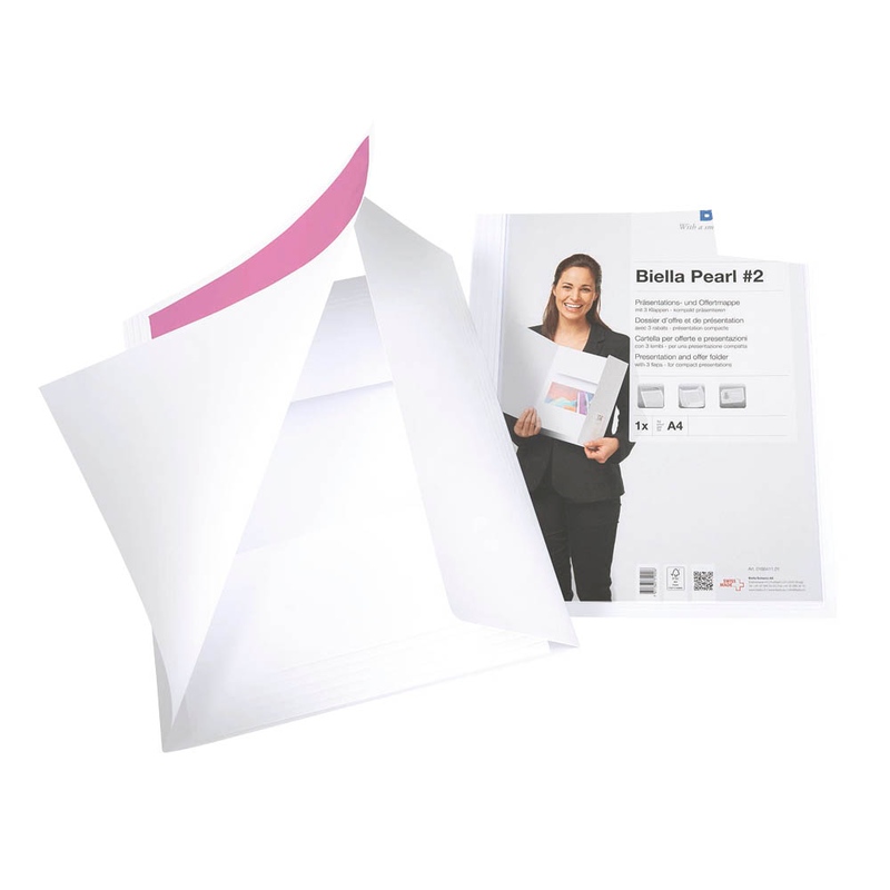 Biella Angebotsmappe Pearl 2 DIN A4 weiß, 1 St.