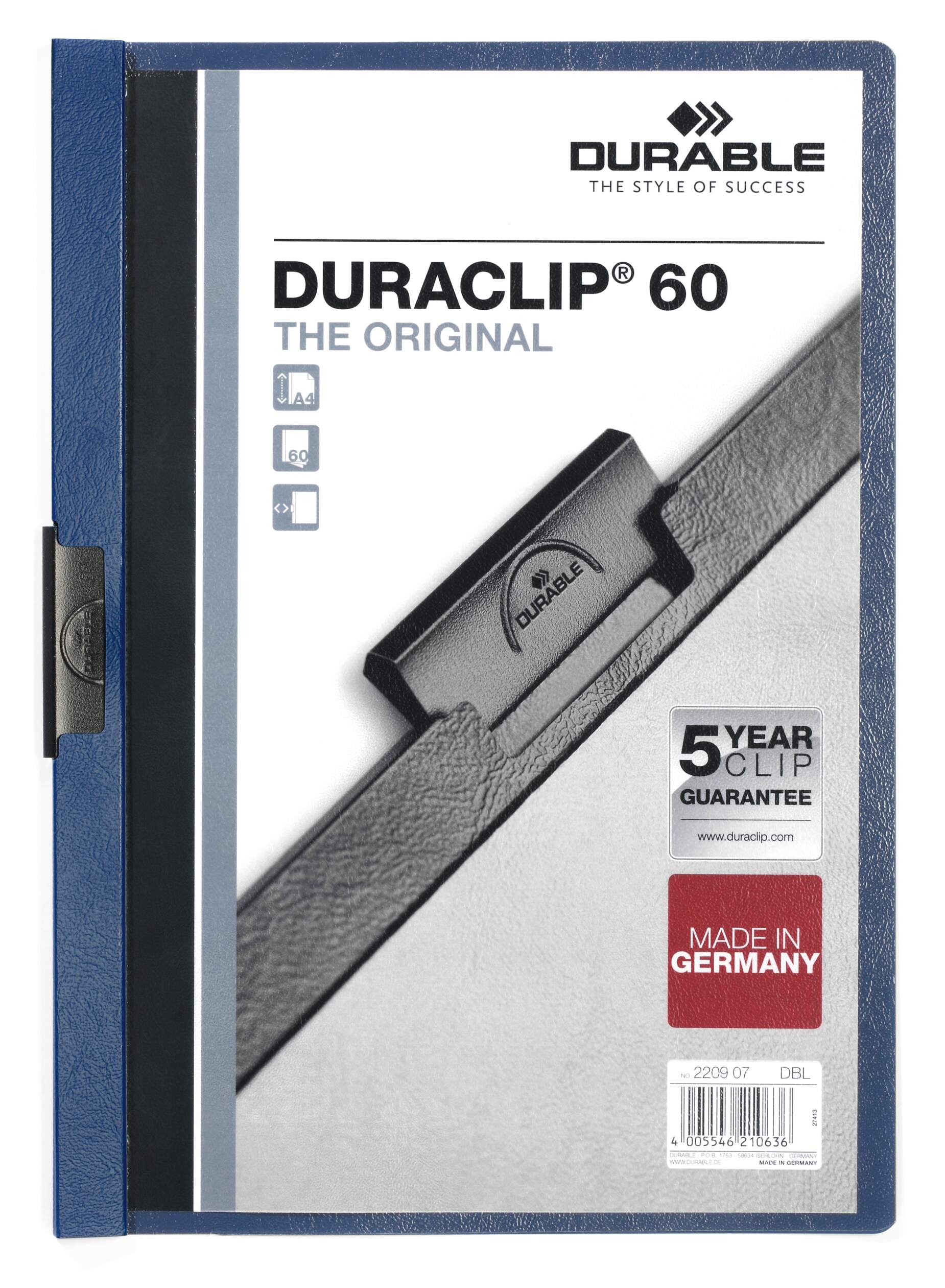 DURABLE Klemmhefter dunkelblau, 5 St.