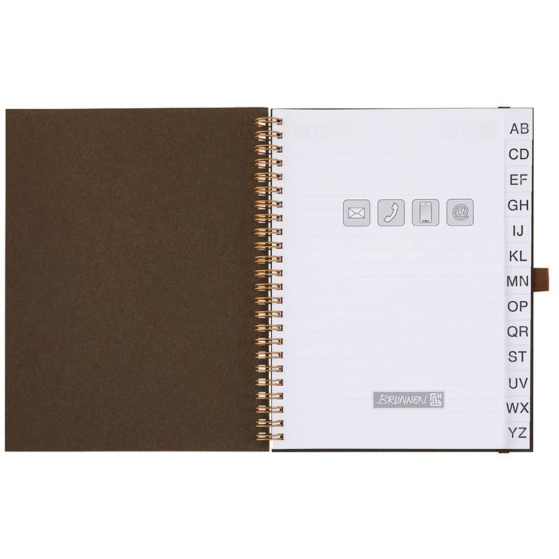 BRUNNEN Adressbuch Wire braun, 1 St.